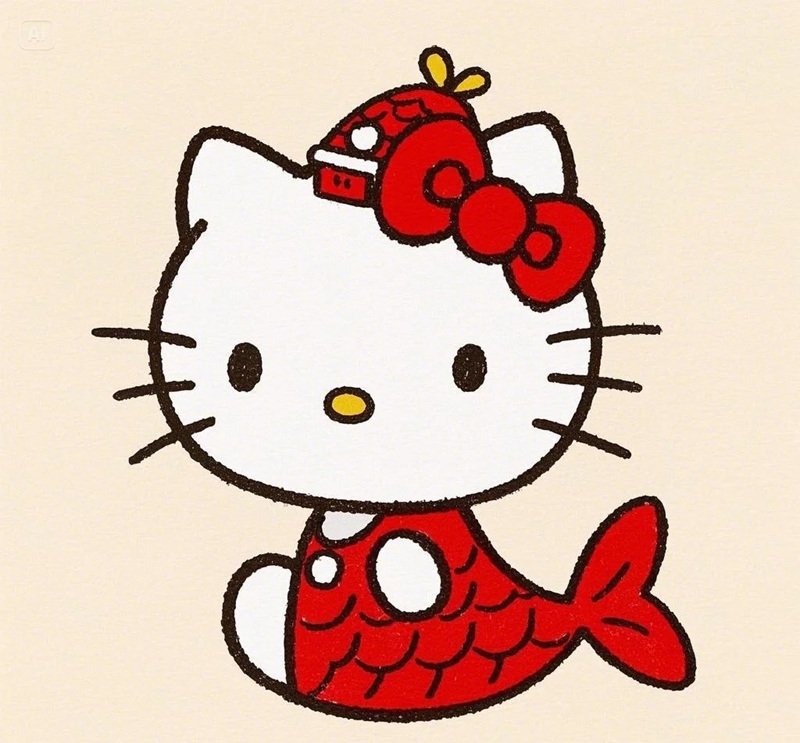 Ảnh avatar Hello Kitty cute phong cách pastel cực nhẹ nhàng