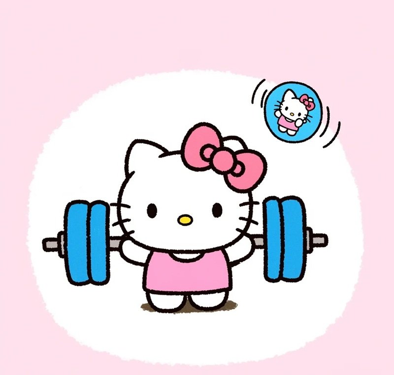 Hình avatar Hello Kitty cute với nụ cười siêu dễ thương