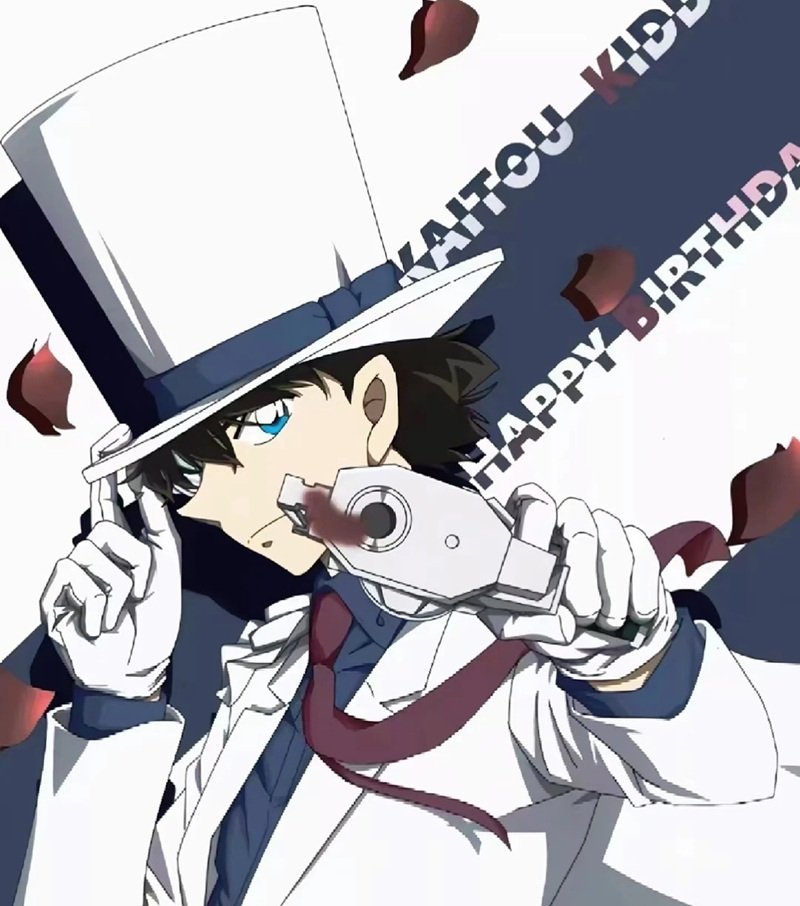 Hình Avatar Kaito Kid phong cách anime nghệ thuật đẹp mắt