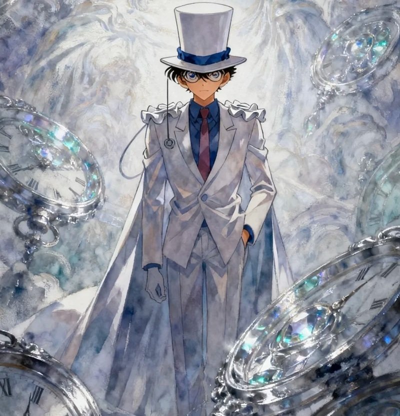 Hình ảnh Avatar Kaito Kid dành cho người yêu thích Conan