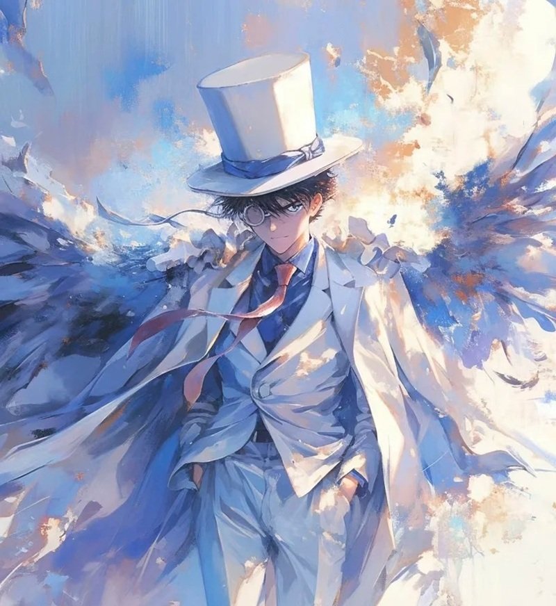 Avatar Kaito Kid phong cách tối giản nhưng cực nổi bật