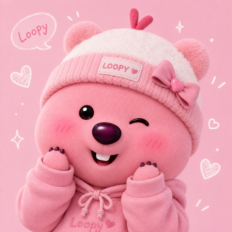 avatar loopy cute đội mũ