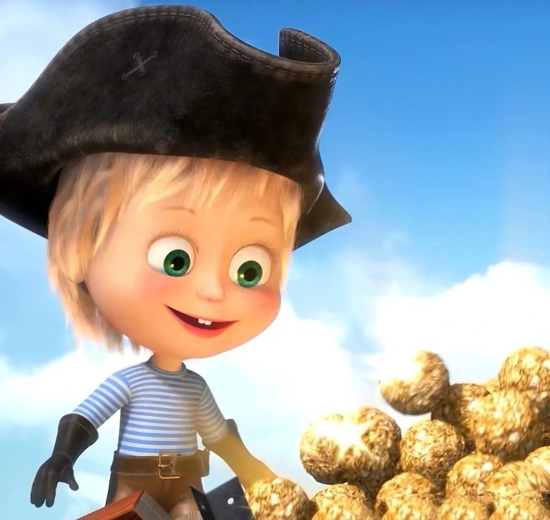 Hình avatar Masha cute với phong cách hoạt hình đáng yêu