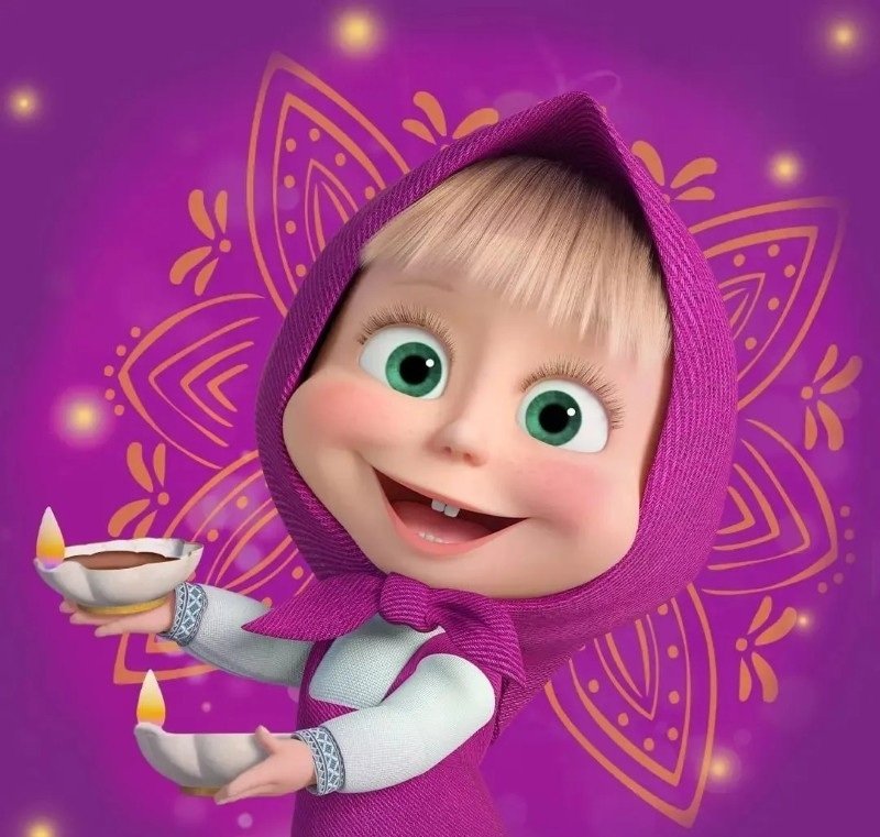 Hình avatar Masha cute với nét vẽ đơn giản cực dễ thương