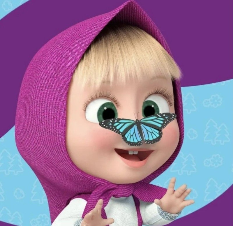 Ảnh đại diện Masha cute với biểu cảm đáng yêu cực xinh