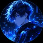 Avatar màu xanh dương anime dịu mát, cuốn hút ánh nhìn