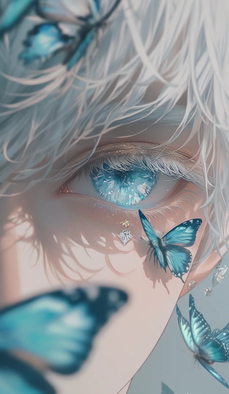 avatar màu xanh dương anime 18