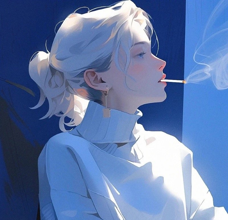 avatar màu xanh dương anime 23