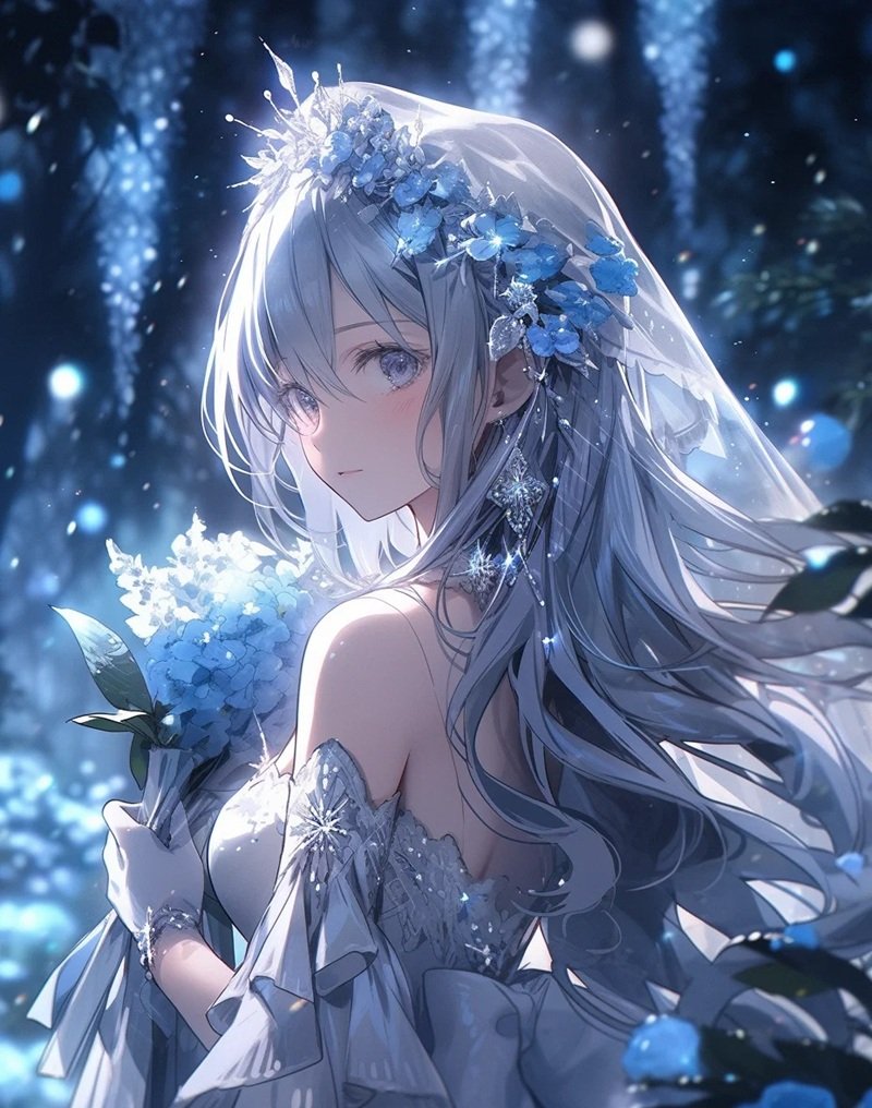 avatar màu xanh dương anime 3