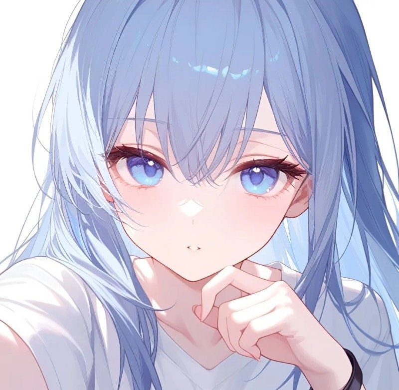 avatar màu xanh dương anime 6