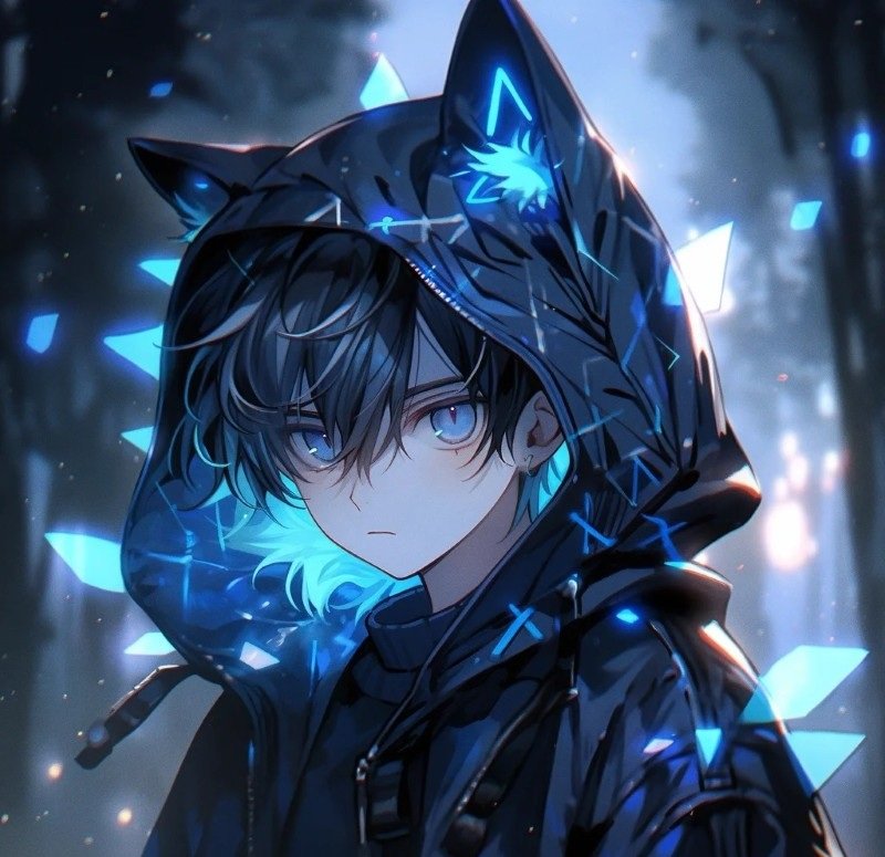 avatar màu xanh dương anime 8