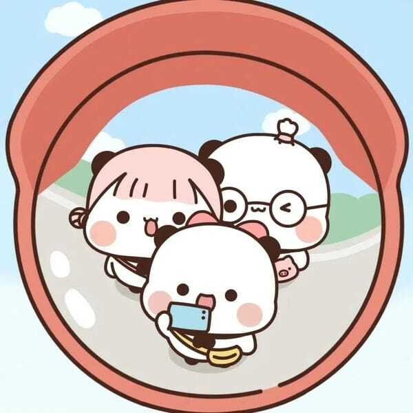 Ảnh avatar nhóm 3 người cute phong cách dễ thương đáng yêu