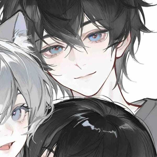 Hình nhóm ba người dễ thương làm avatar