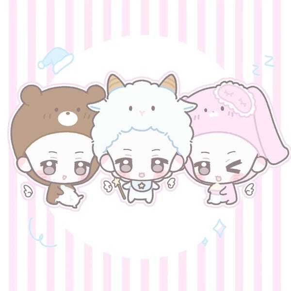 Avatar nhóm 3 người cute dễ thương đáng yêu
