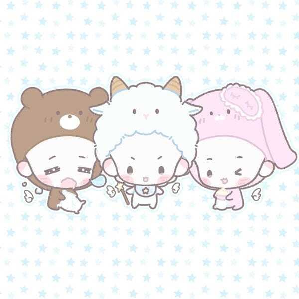 Avatar nhóm 3 người cute cho bạn thân