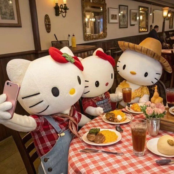 Ảnh đại diện nhóm 3 người cute với biểu cảm vui vẻ đáng yêu