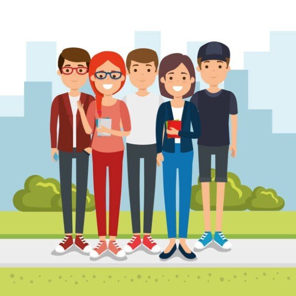 Avatar nhóm 5 người cute khiến hội bạn nhìn càng thêm ngọt ngào