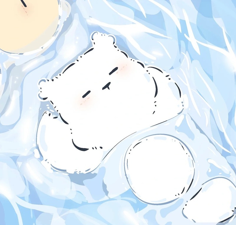 avt avatar màu xanh dương cute 12