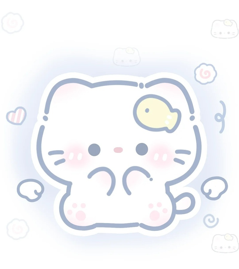 avt avatar màu xanh dương cute 20
