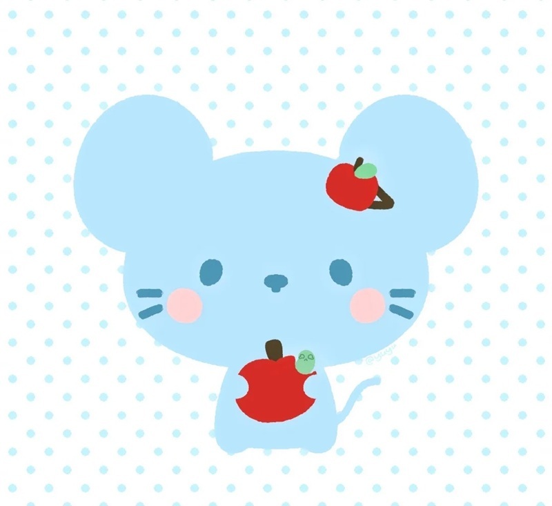 avt avatar màu xanh dương cute 33