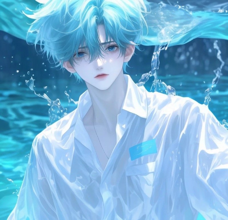 blue anime avatar 34