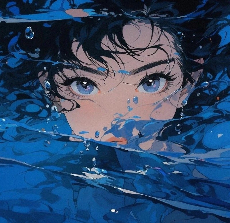 blue anime avatar 39