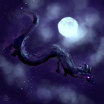Avatar rồng ngầu, chất chơi, táo bạo cá tính và bí ẩn 96 Moonlight Night Dragon" Poster for Sale by Gillzybean | Redbubble